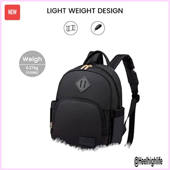 Lightweight Mini Backpack, Waterproof Nylon, 7 Pockets, Travel Daypack main image 7